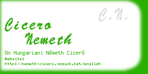 cicero nemeth business card